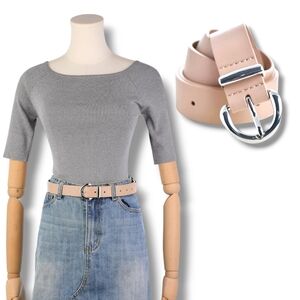 Like New 🥀 Women's Light Pink PU Leather Waist Belt